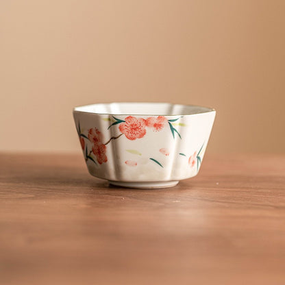 75ml High-end Ceramics Handpainted Peach Blossom Master's Cup Tea Tasting Cup