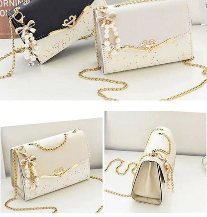 Women PU Leather Designer Crossbody Bags Fashion Shoulder Female Retro Chain Bag