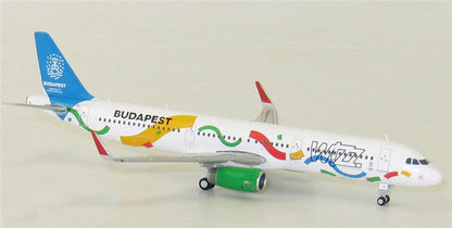 JC Wings Wizz Air Hungary BUDAPEST 2024 AirBus A321/w HA-LXJ 1:400 plane model