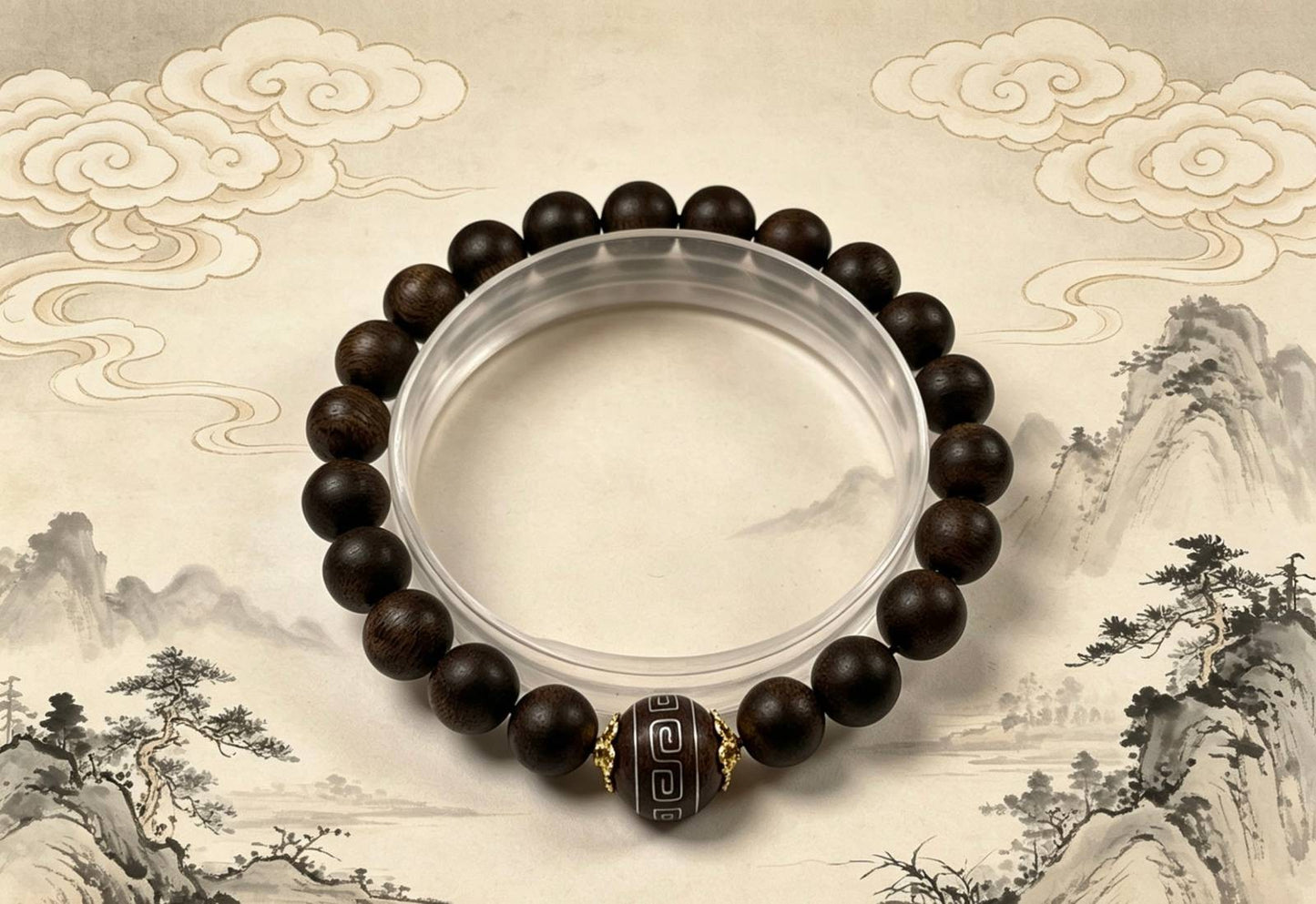 8mm Chinese Natural Eaglewood Handmade Exquisite Bracelets 31270
