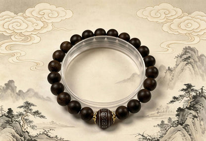 8mm Chinese Natural Eaglewood Handmade Exquisite Bracelets 31270