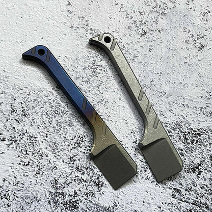 Titanium Crowbar Pry Bar Screwdriver Keychain Pendants EDC Multi-Function Tool
