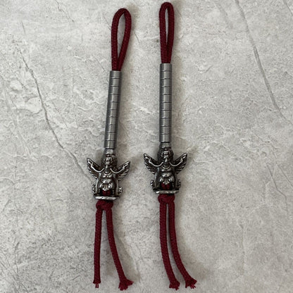 Tibetan Tiek Iron Counter Bead 4mm Barrel Side Pendant Mala Accessory Handmade