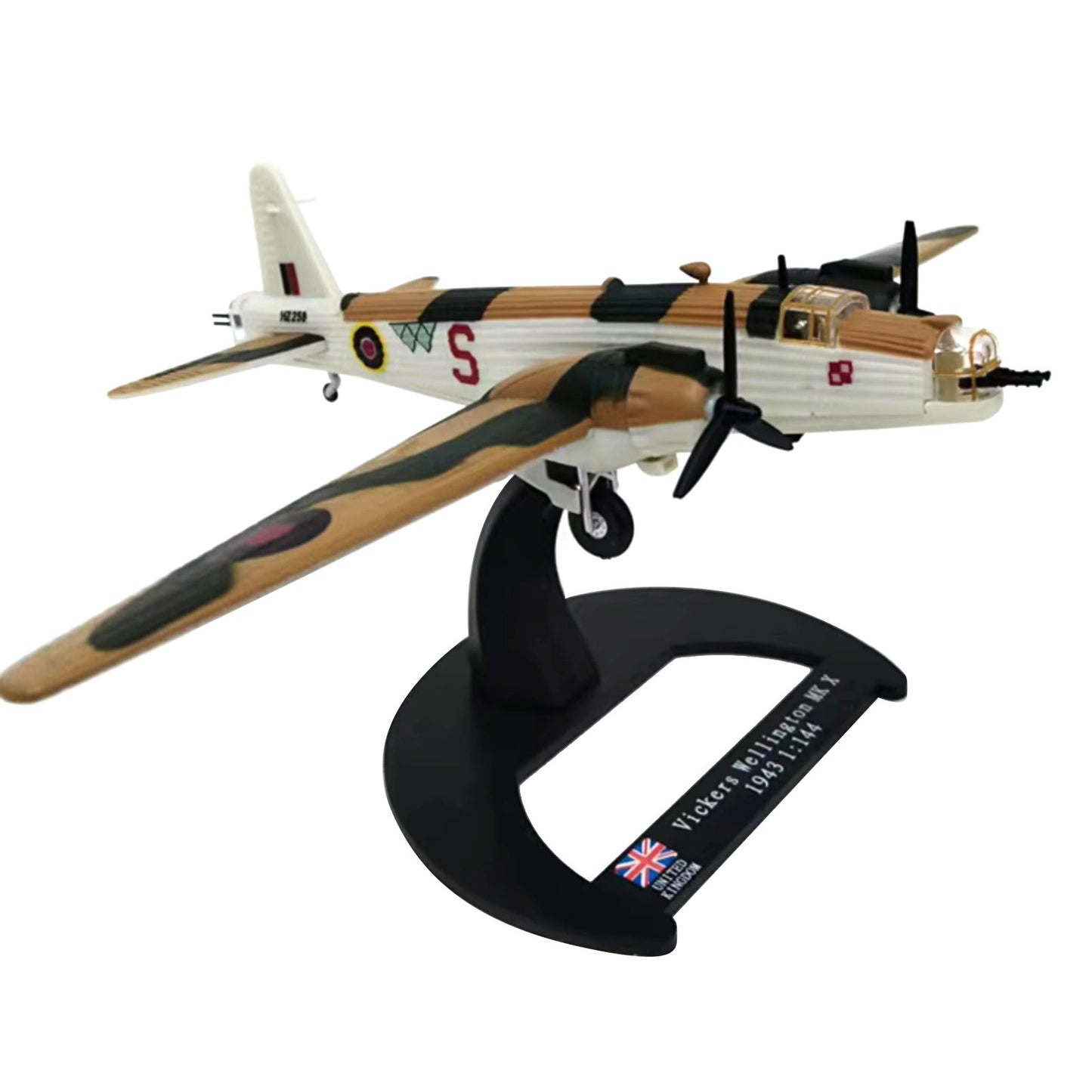 1/144 WWII UK Vickers Wellington Bomber Finished Model Plane High Restoration