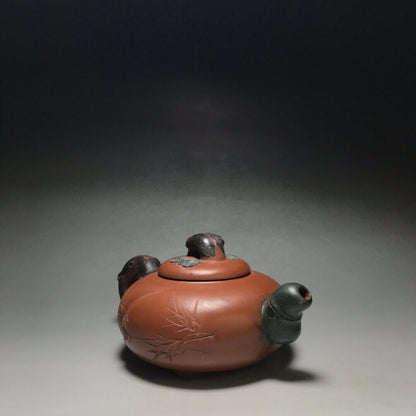 Chinese Yixing Zisha Clay Handmade Exquisite Teapot （岁寒三友 底款：蒋蓉）