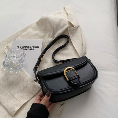 Saddle Shoulder Bags Women Crossbody Bag PU Leather Ladies Handbag