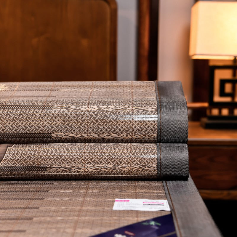 Bamboo Bed Mat Summer Accessories Folding Double Faces Rattan Bed Cover 凉席 蝶恋花