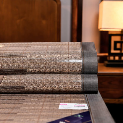 Bamboo Bed Mat Summer Accessories Folding Double Faces Rattan Bed Cover 凉席 蝶恋花