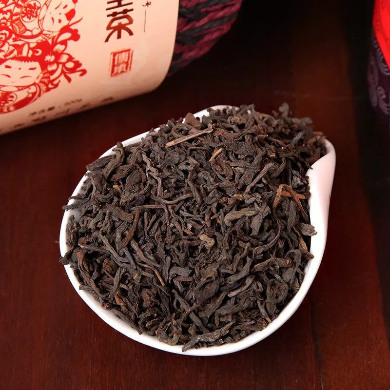 1000g Premium Three Cranes Liupao Hei Cha Liu Bao Aged Black Dark Tea Basket