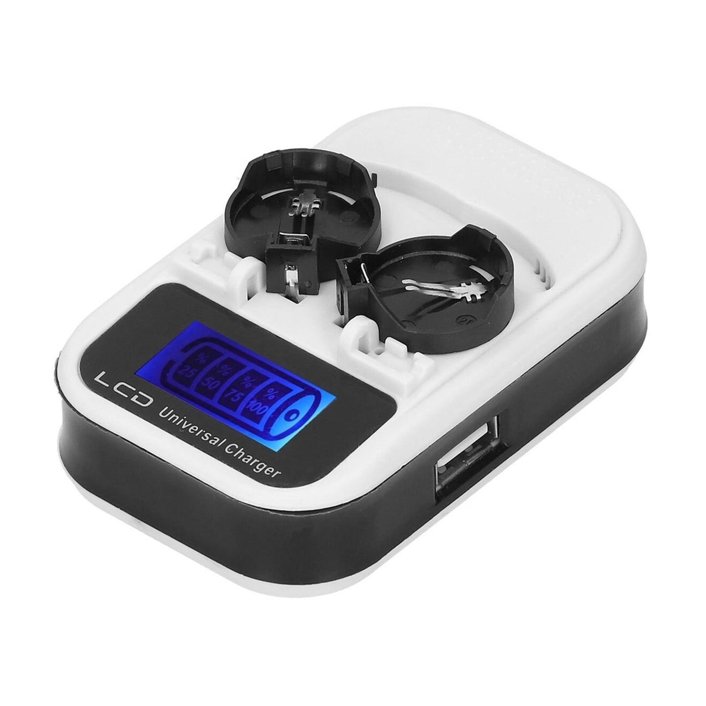 1PCS 3.6V LCD Button Battery Charger US Plug For LIR2016 LIR2025 LIR2032 B