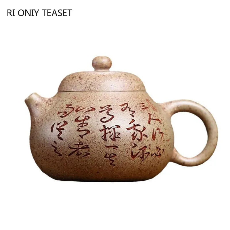 4.3" Yixing Purple Clay Teapot Handmade Tea Pot Raw Ore White Duan Mud Kettle