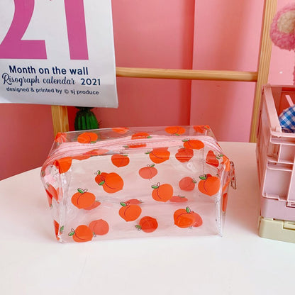 Butterfly Avocado Print Cosmetic Bag Clear Makeup Case Travel Organizer Storage