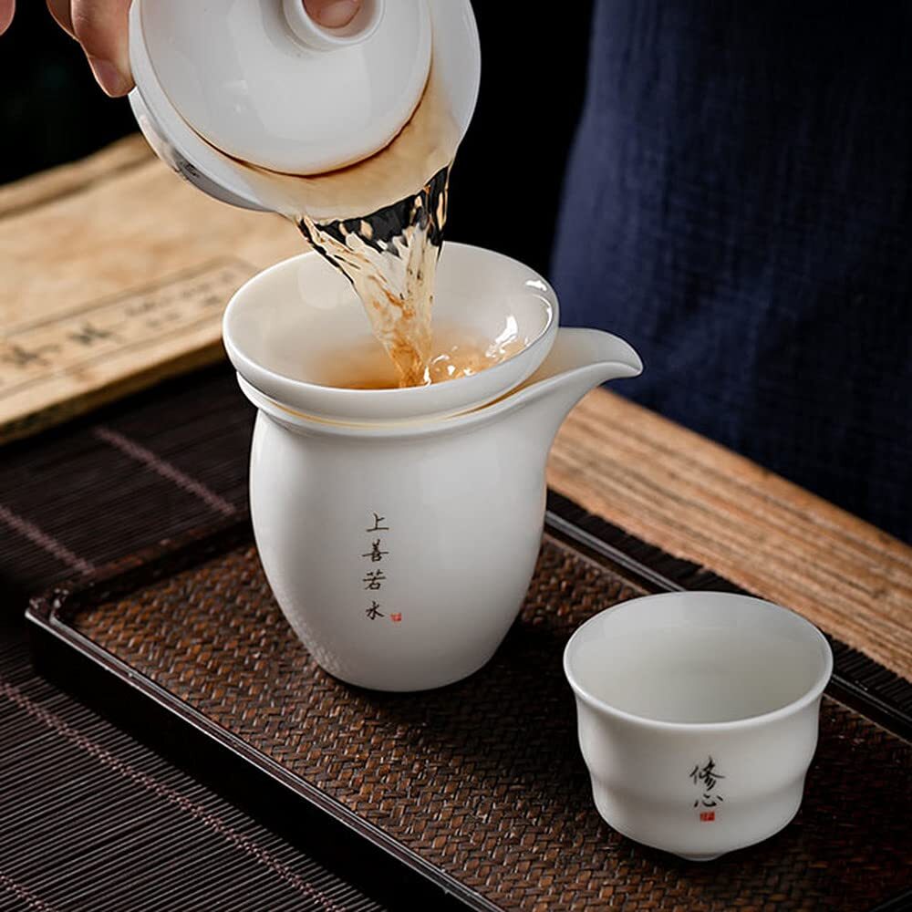 Chinese Dehua Porcelain Tea Drain Tea Filter Kung Fu Tea Set Tea Strainer