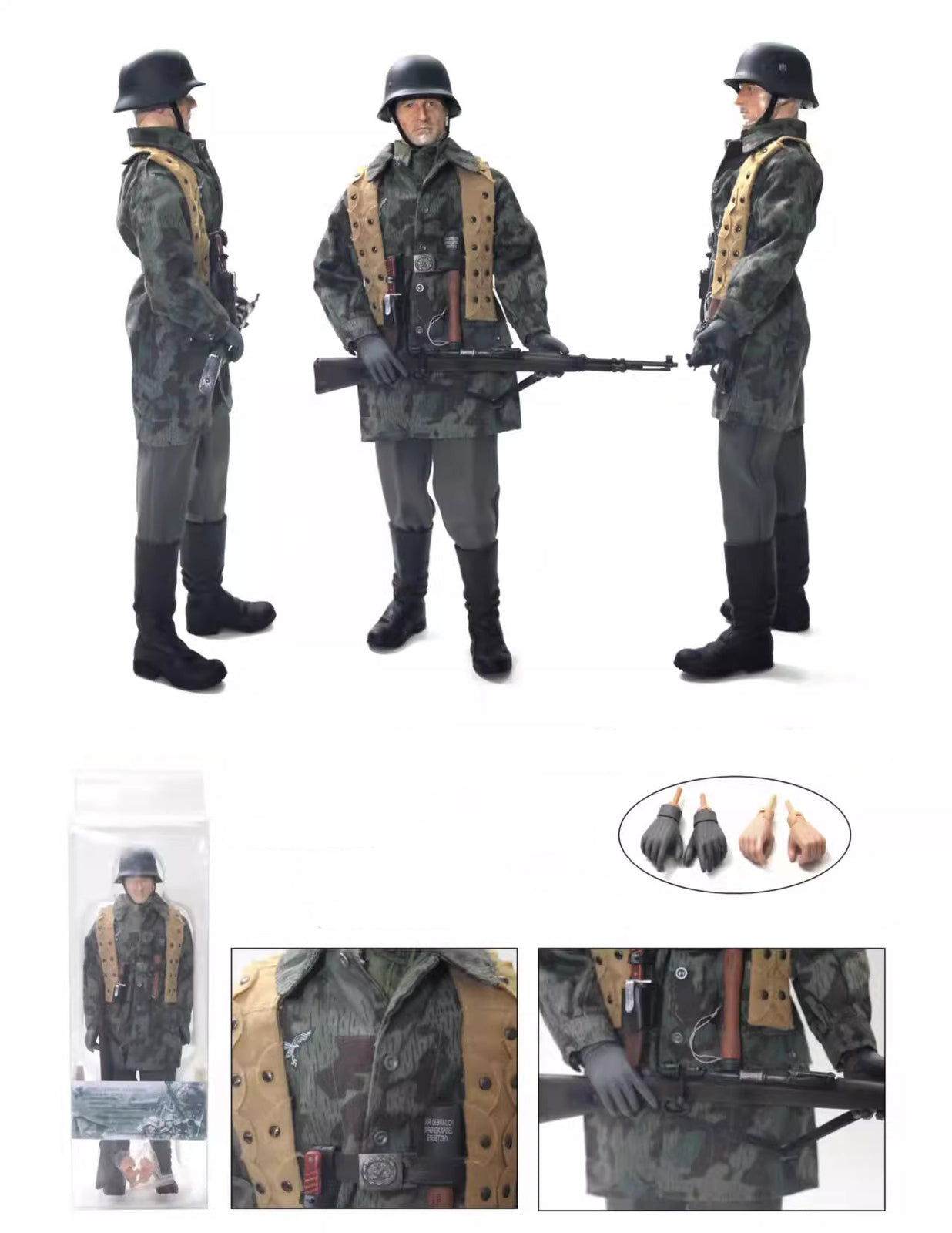 30CM Military Figures model German Infantry set War II soldier Action Figures