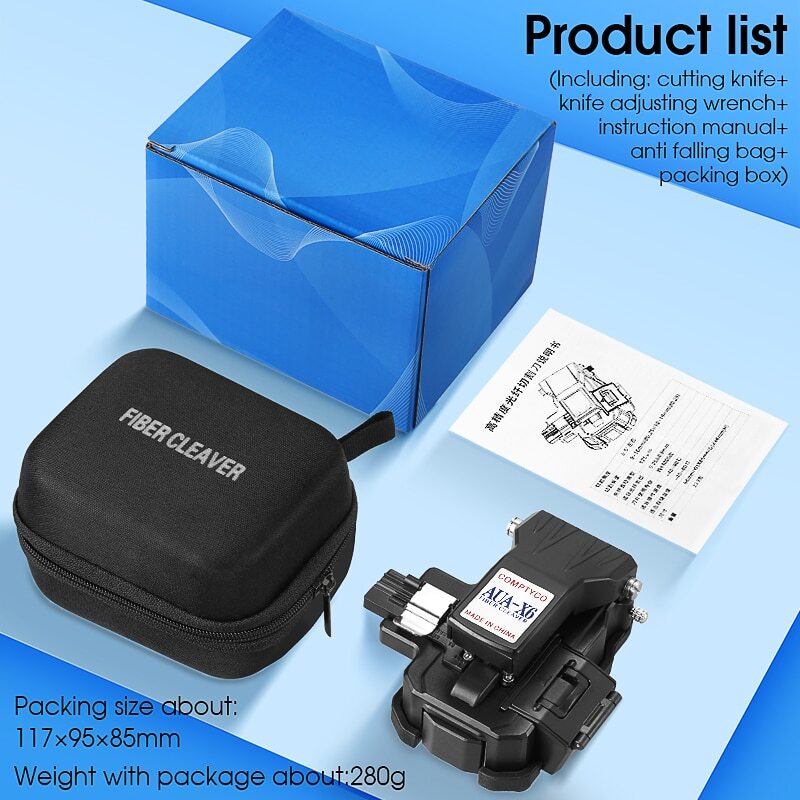 FTTH High-precision AUA-X6 for Cold Joint/hot Melt Optical Fiber Cleaver Machine