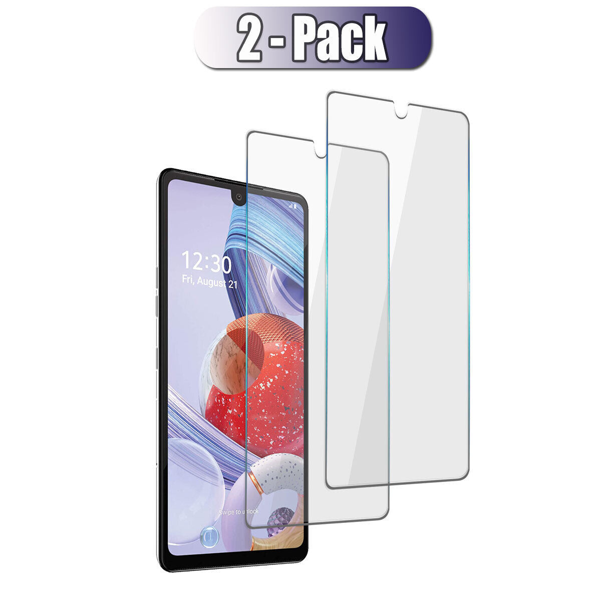 For LG Stylo 6 Glossy Thin Fit Transparent Tempered Glass Clear Screen Protector