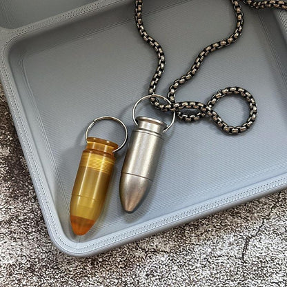 PEI Titanium Waterproof Pill Holder Case Organizer Container Keychain EDC Gift