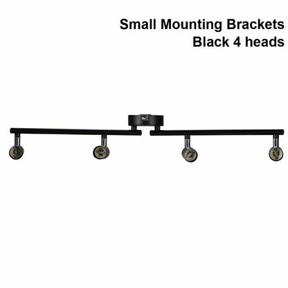 4/6 Heads Track Lighting Black Silver LED Chandeliers Light Modern Industrial 1p