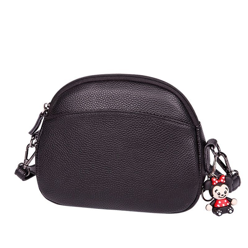 Pattern Genuine Leather Crossbody Bag Casual Shell Handbag Shoulder Purse Nylon