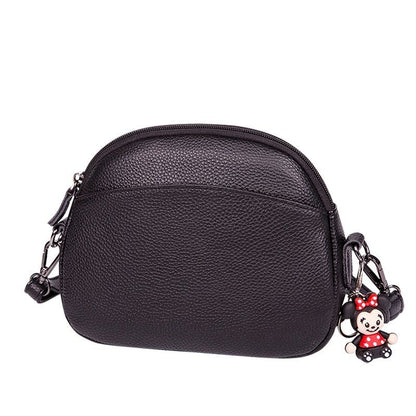 Pattern Genuine Leather Crossbody Bag Casual Shell Handbag Shoulder Purse Nylon