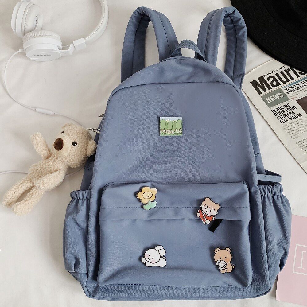 Women Nylon Cute Backpack Student College School Bag Backpack Ladies Bags