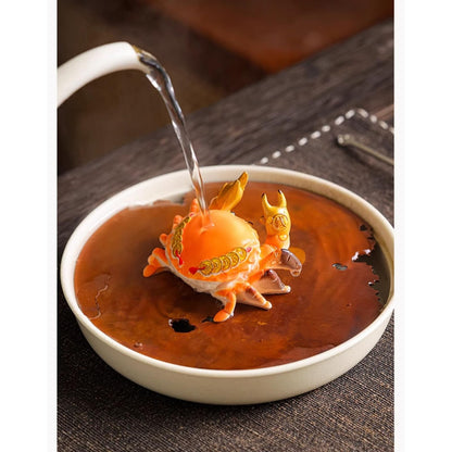 Resin Crab Tea Pet Change Color 6.9cm Tea Set Tray Decor Kungfu Tea Ceremony