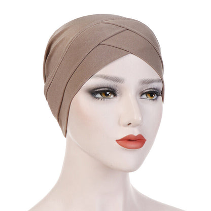 Women Stretch Turban Hat Hijab Headwear Hair Loss Chemo Cap Headwrap Head Cover*