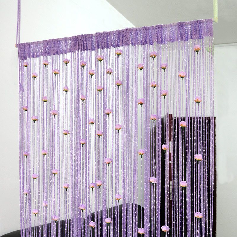 Door String Curtain French Window Thread Rope Left And Right Biparting 200x100cm