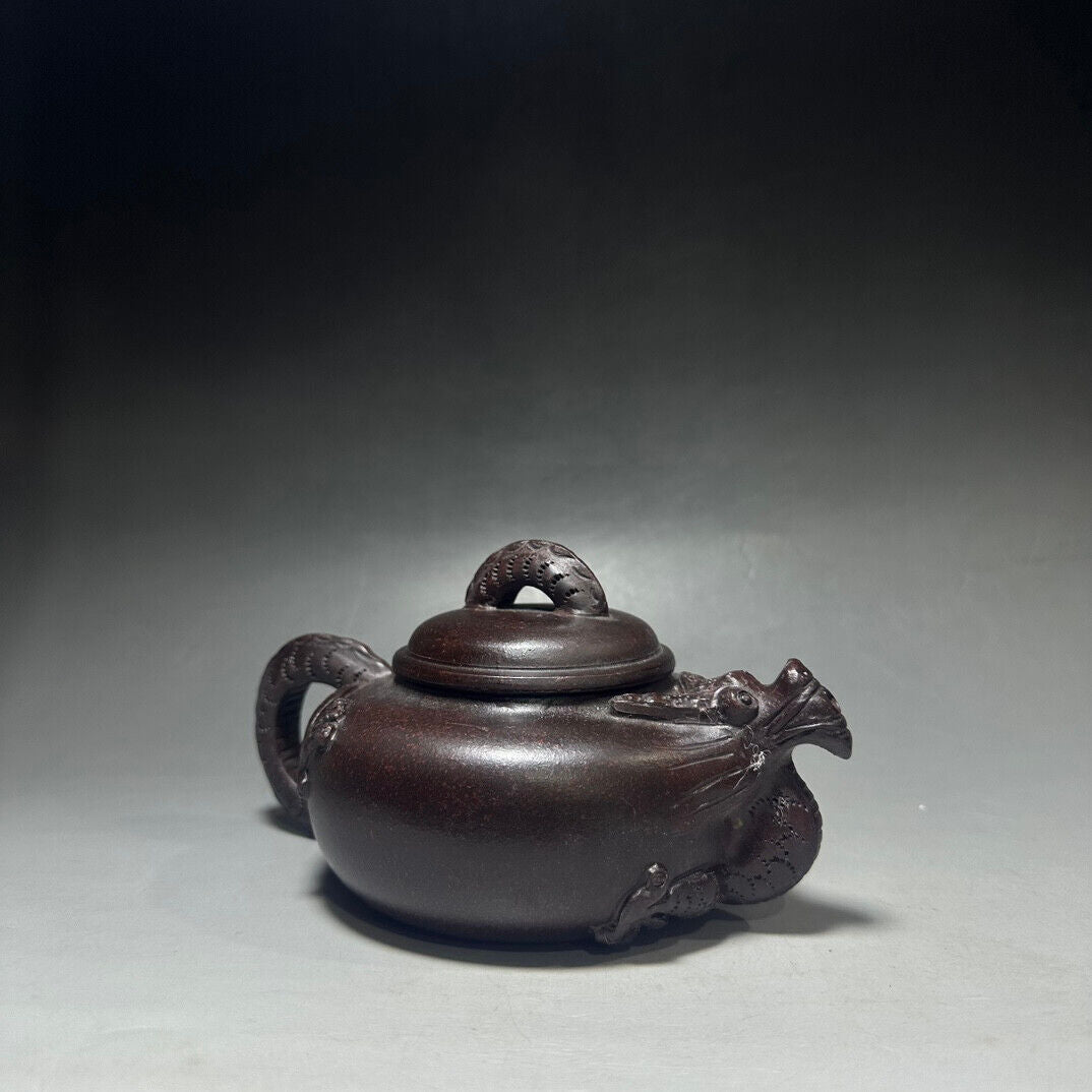 Chinese Yixing Zisha Clay Handmade Exquisite Teapot （盘龙壶 底款：贡局）