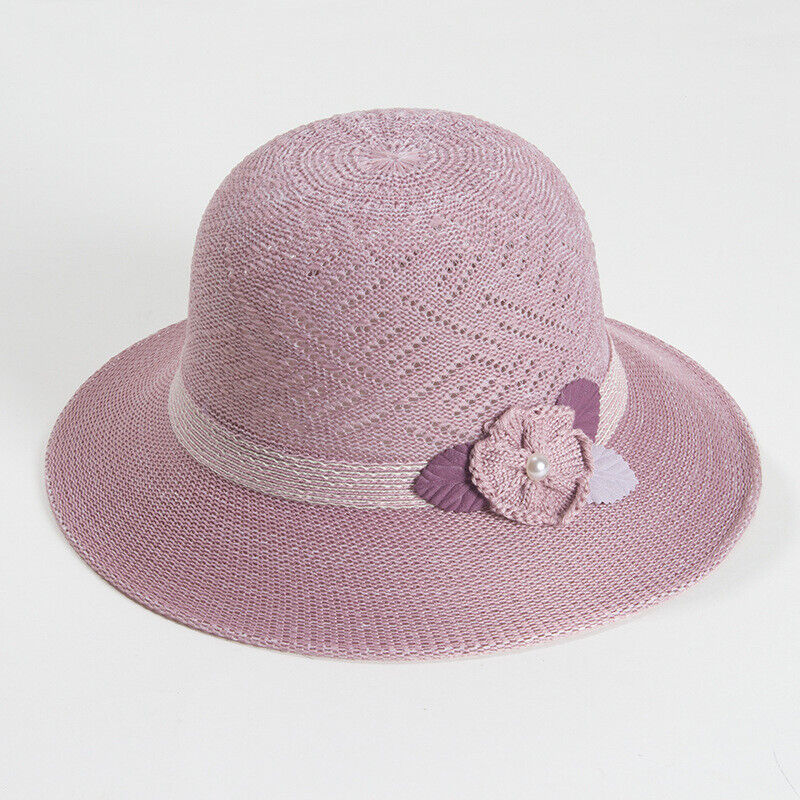 Women's Bow Large Floppy Folding Wide Brim Cap Sun Straw Summer Beach Hat New