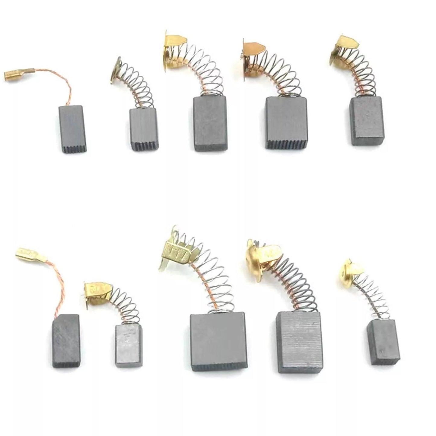 40Pcs/Box 10 Sizes Electric Motor Graphite Carbon Brushes Parts For Power Tool