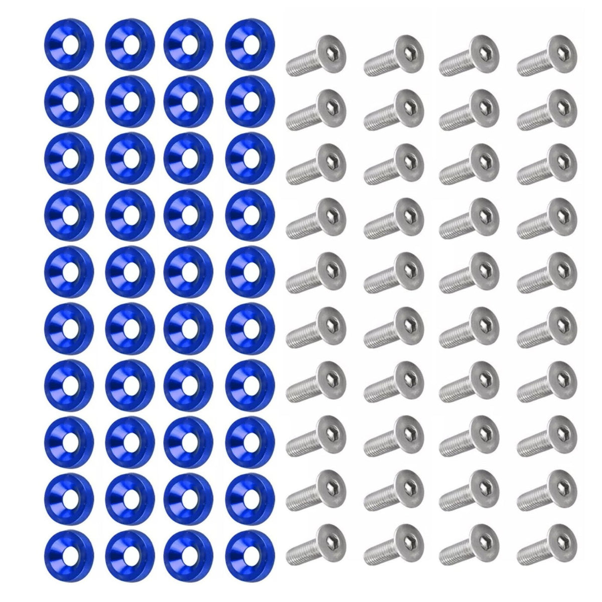 40PCS Washer+40PCS Nuts Fender Bumper Washer Bolt Engine Bay Dress Up Kit