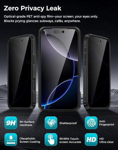 for Iphone 17 Pro Max Case with Privacy Tempered Glass Screen Protector & Camera