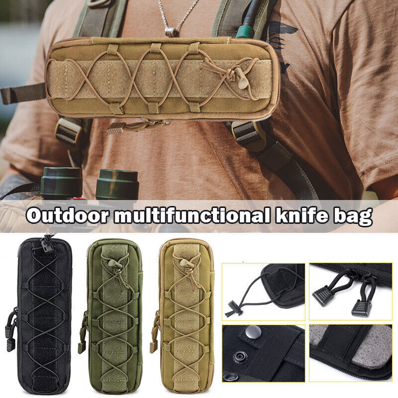Tactical Molle Knife Bag Outdoor Flashlight Storage Holder Pouch Cover Case Bag