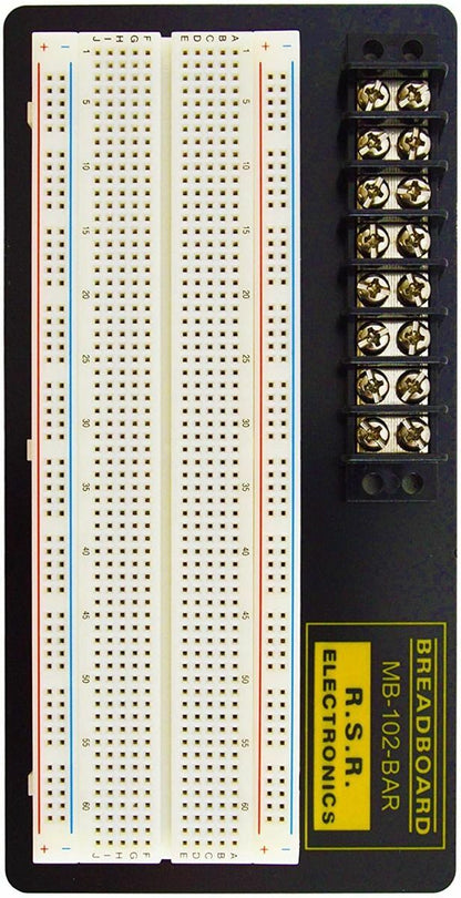 830 Point Solderless Breadboard with 8 Position Terminal Block