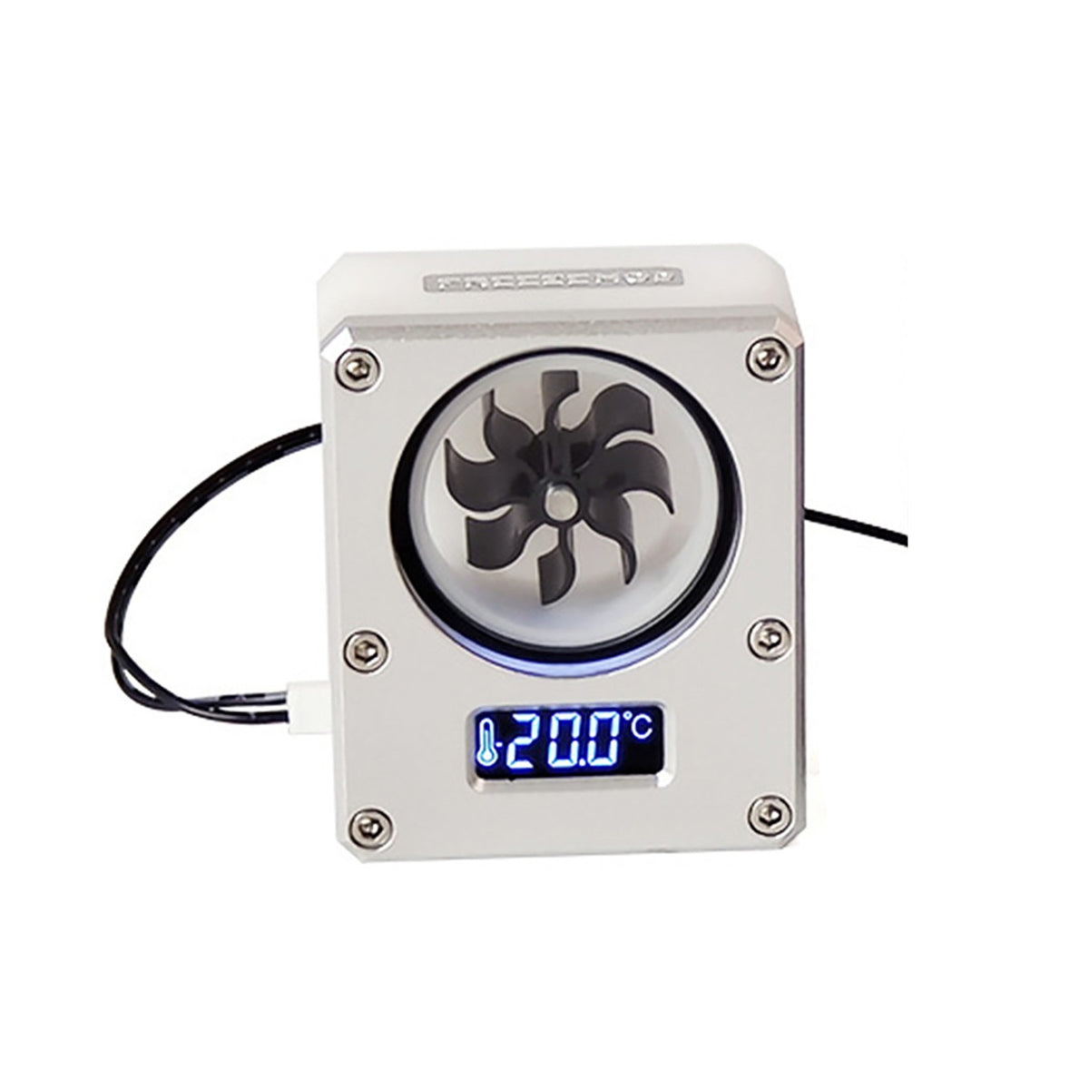 Silver Water Flow Meter Indicator with Temperature Computer Cooling Tubes