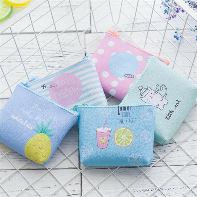 Women's Wallet Small Coin Pouch Bag Female Purse PU Leather Mini Money Key Card