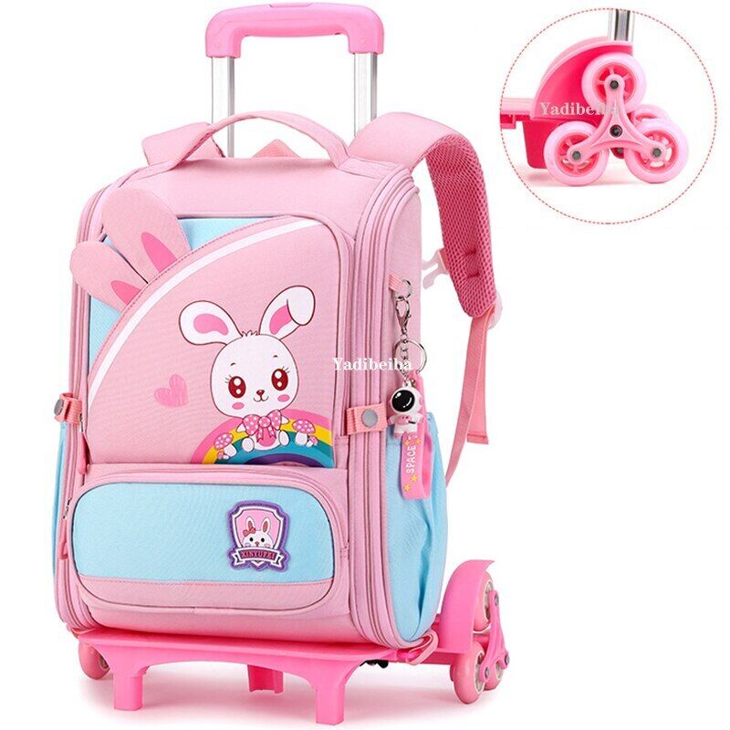 School Bag Wheels School Trolley Backpack Girls Wheeled Backpack School Bags