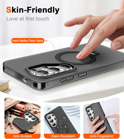 For Samsung Galaxy S26/S26 Ultra/S26 Plus Full Body Case with Magnetic Stand