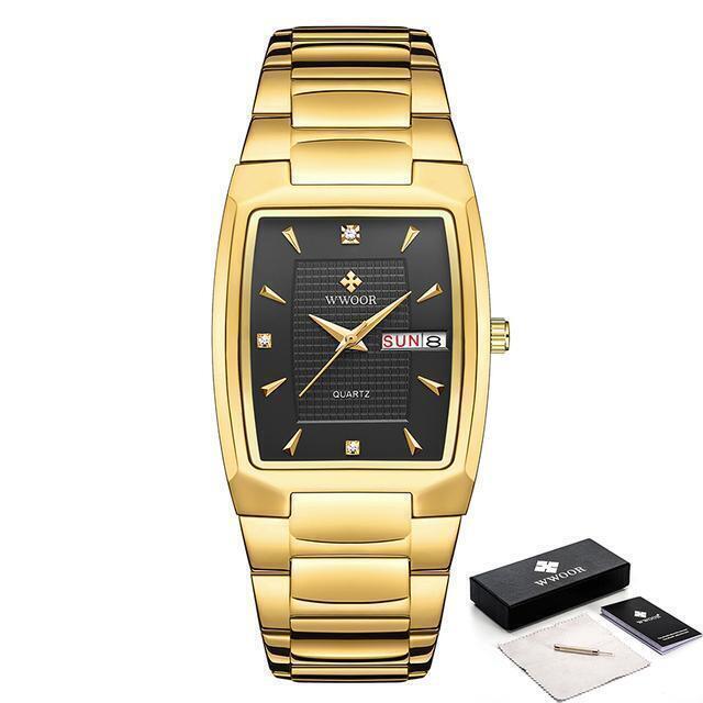 Nuevo Reloj De Color Dorado Para Hombre - Cuarzo De Lujo - Acero Inoxidable