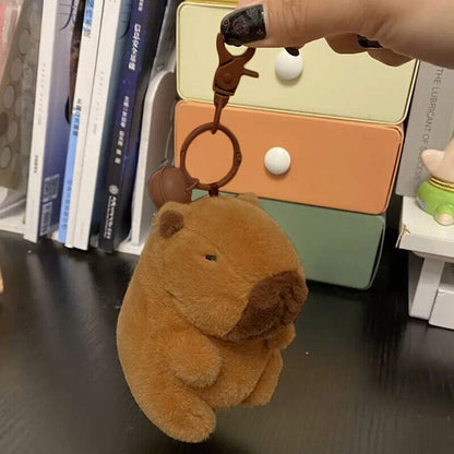 Capybara Plush Keychain Cute Bag Pendant Creative Fluffty Animals Keyring Doll