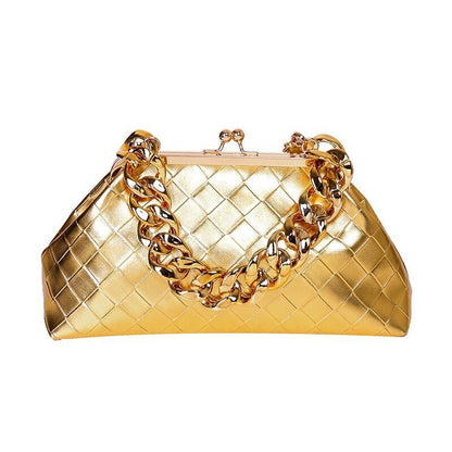 Shoulder Bag Leather Crossbody Bag Luxury Handbags Thick Chain Cloud Clutch Bags