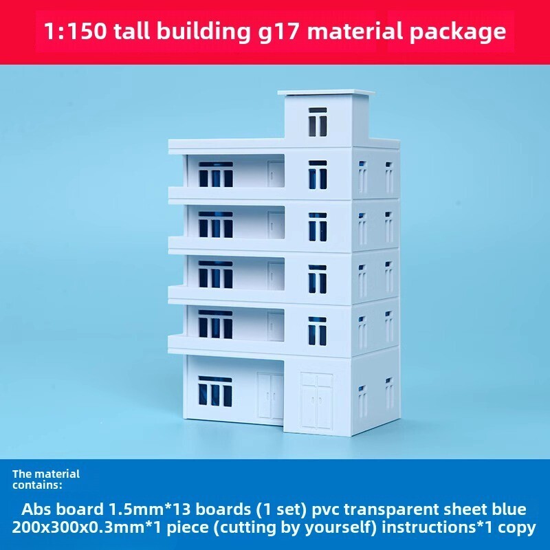 1/150 Building Model City Road Building DIY Scene Display Model Gifts