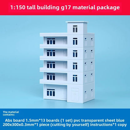 1/150 Building Model City Road Building DIY Scene Display Model Gifts