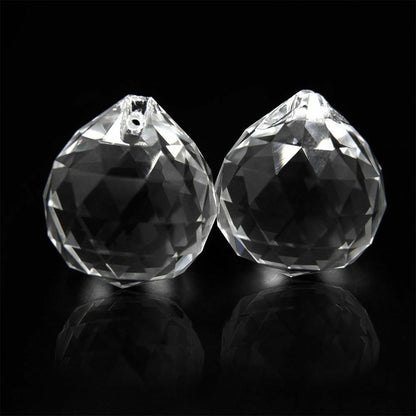 10pcs Chandelier Crystal Glass Balls Cut-Faceted Hanging Lamp Lighting Part Home