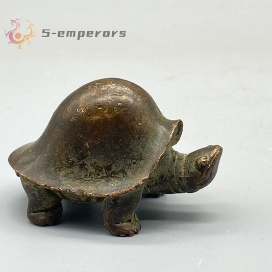 Mini Rare Chinese bronze tortoise Statue Figurine home decoration