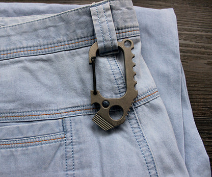 EDC TC4 Titanium Backpack Hanging Buckle Key Chain Hook Keychain Bottle Opener