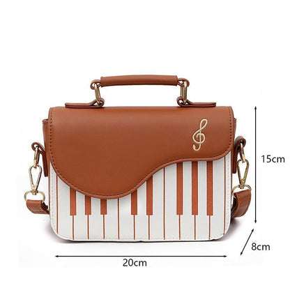 Piano Print Luxury Shoulder Bag Handbag Crossbody Purse Evening Totes Polyester