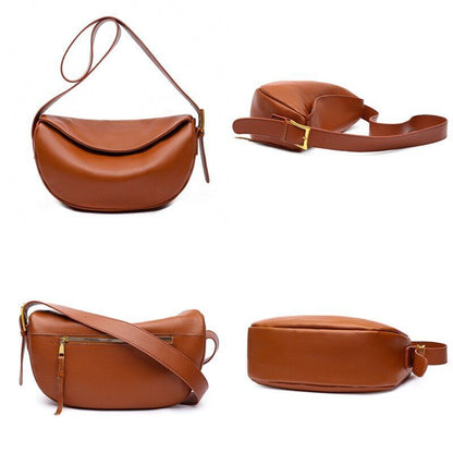 Genuine Leather Handbag Wide Shoulder Strap Shoulder Bag Messenger Bag Sac 1 PC