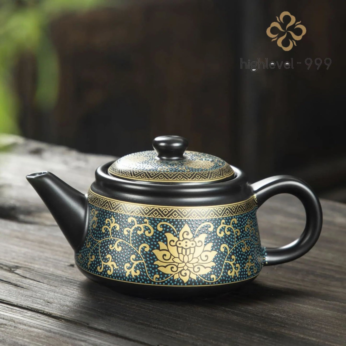 Ceramic Teapot Handmade Black Teapot 250ml 8.4oz Retro Kung Fu Tea Pot